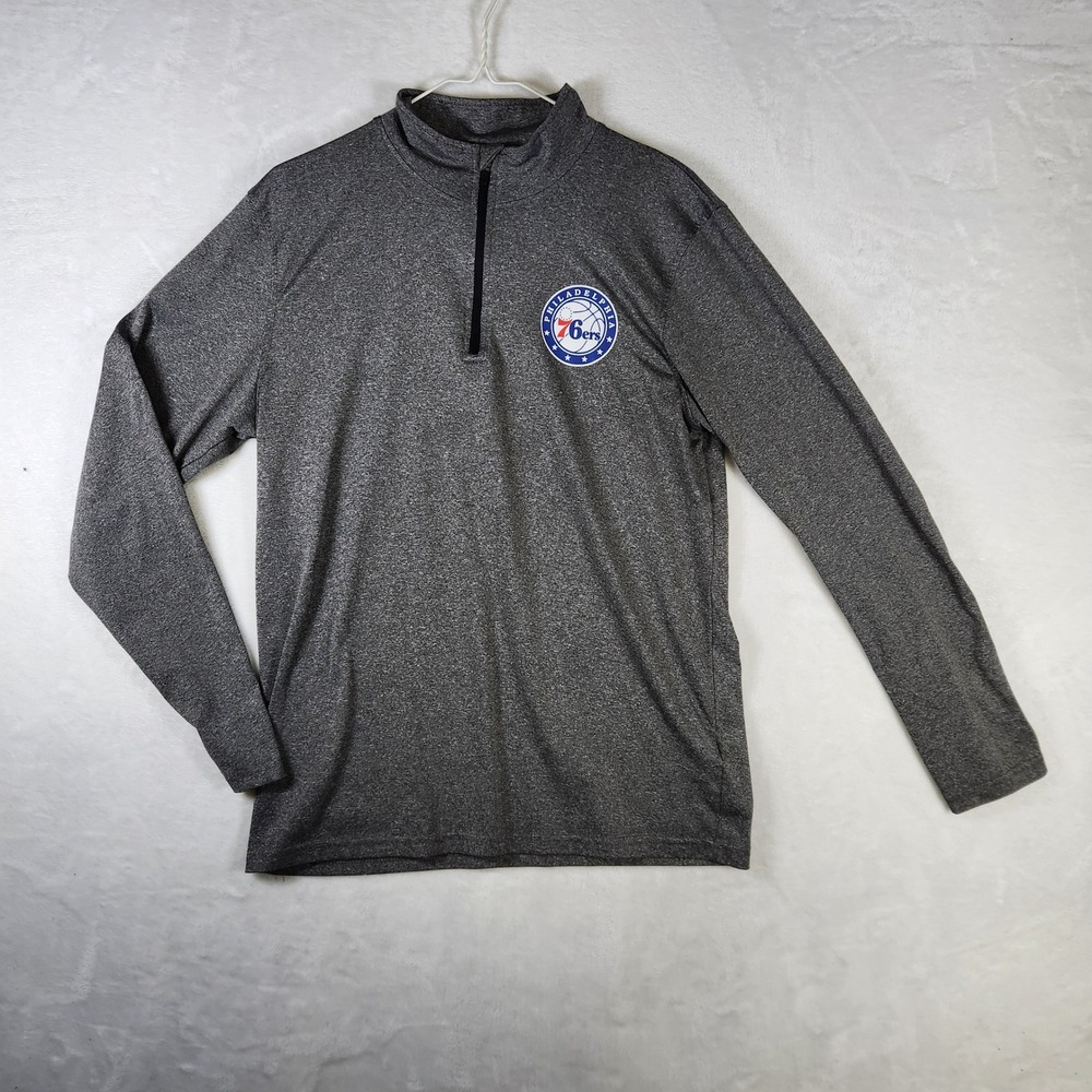 Philadelphia 76ers NBA UNK Mens Pullover‎ Long Sleeve Shirt Gray Medium